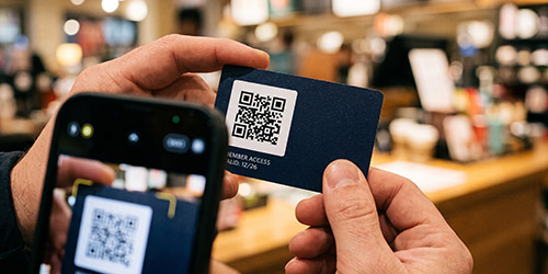 qr код на картках